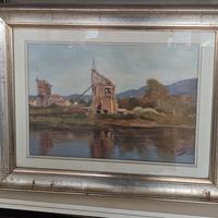 Dipinto " Draghe sul magra"  - Mario Dini 1975