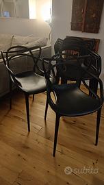 6 sedie Kartell Masters originali nere