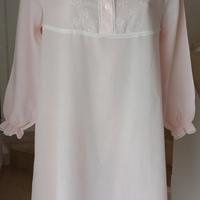 Camicia da notte in cotone rosa