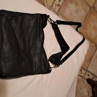 borsa nera pelle ixos