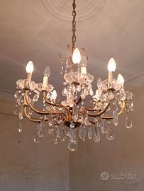 lampadario con gocce