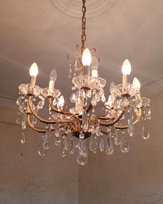 lampadario con gocce