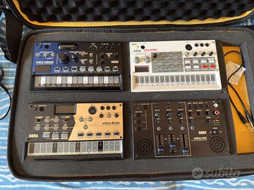 4 Korg Volca con Valigia, scatole originali e cavi