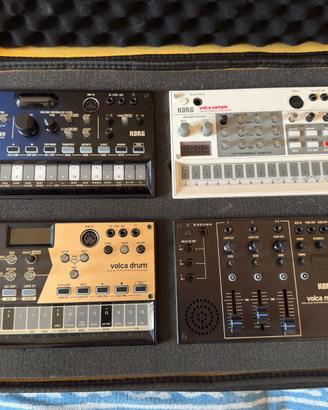 4 Korg Volca con Valigia, scatole originali e cavi