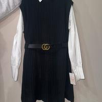 Vestito in maglia con camicia