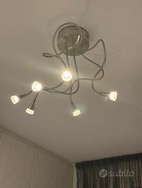 Lampadario bracci orientabili   + 2 lampade  LED