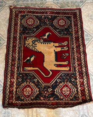 Tappeto Persiano Tribale Leone "Sher Gabbeh"