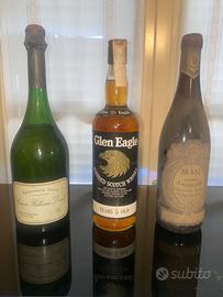 Bottiglie schampagne vino wisky 1971