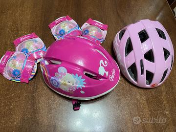 Casco+ginocchiere+paragomiti modello Barbie