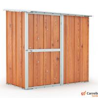 Box casetta giardino Acciaio 174x100 fin legno