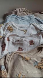 5 Body in cotone taglia 1-3 mesi