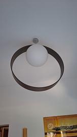 lampadario in legno ebano