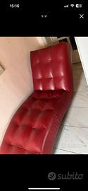 Chaise longue in pelle