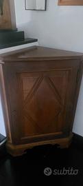 credenza ad angolo in noce