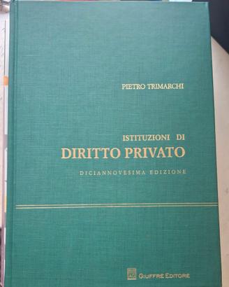 Testo " Istituzioni di diritto privato", Trimarchi