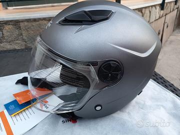 Casco jet moto / scooter grigio opaco XL 61 NUOVO