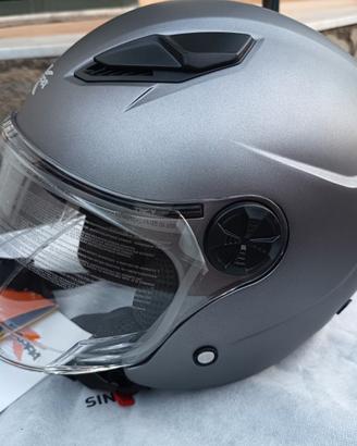 Casco jet moto / scooter grigio opaco XL 61 NUOVO