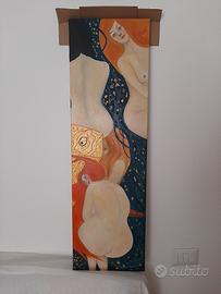 quadro arredamento olio su tela 100x30 klimt