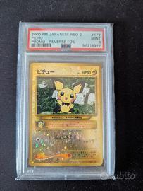 TCG Pokémon Pichu promo PSA 9 Reverse foil neo 2 