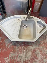 Lavandino angolare cucina blanko