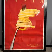 MANIFESTO PUBBLICITARIO ORIGINALE AUTOGRAFATO