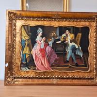 QUADRO CORNICE ORO COPPIA INNAMORATI