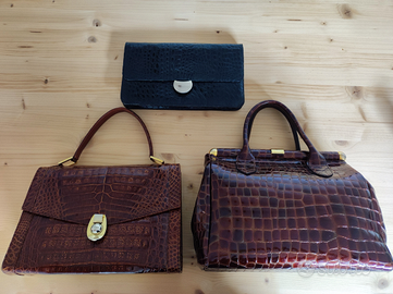 Borse vintage in vero cocco e stampa cocco