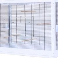 Gabbia per uccelli in Legno Bianco (da interno)
