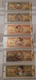Disney - 6 Banconote Serie Completa 2025