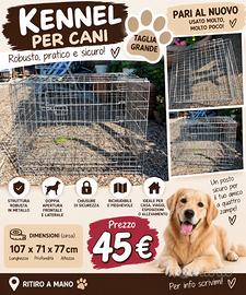 KENNEL / GABBIA PER CANI  METALLO – PARI AL NUOVO