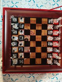 Preziosa scacchiera in cristallo Swarosky