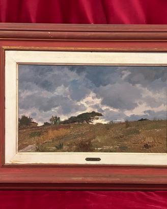 Dipinto Masaniello Luschi olio 30x50 labronico