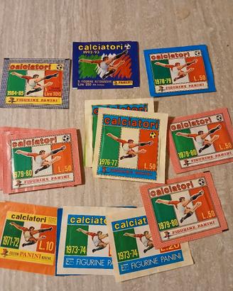 Calciatori Panini bustine vari anni 70 80 90 00