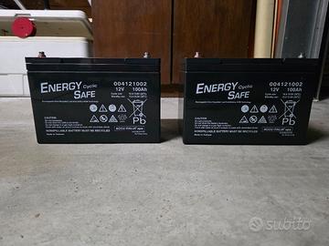Coppia batterie agm 100 ah Energy Safe Cyclic