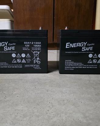 Coppia batterie agm 100 ah Energy Safe Cyclic