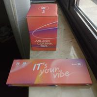 olimpiadi milano cortina-set bicchiere e spilla