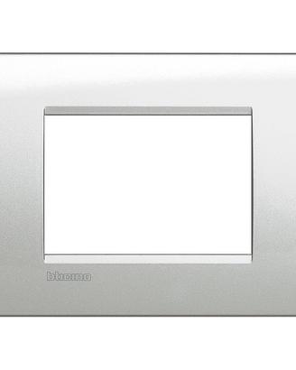 Placca bticino Living LNA4803GL 3m argento lunare