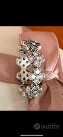 Anello pandora con fiori scintillanti, nuovo