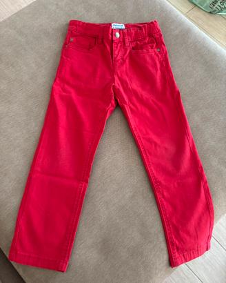 Pantaloni rossi Mayoral bimbo 4 anni