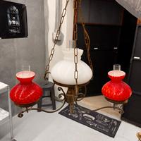 Lampadario in ottone anni 60 