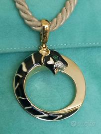 ciondolo tigre in argento 925 e placcato oro 18Kt