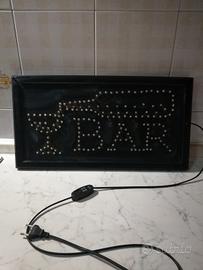 insegna luminosa bar