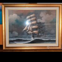 Quadro Veliero olio su tela