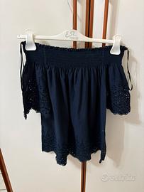 Blusa off-shoulder pizzo Sangallo Only taglia 36