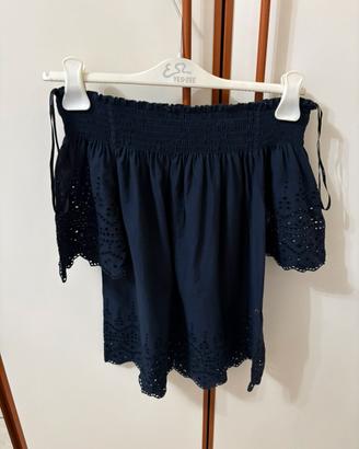 Blusa off-shoulder pizzo Sangallo Only taglia 36