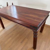 Tavolo in legno massello allungabile - 148/248x80