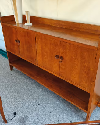 credenza sideboard anni 50 castagno 