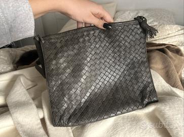 borsa bortega veneta grigia vintage