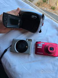 Lotto 3 Fotocamere  Vintage Nikon Canon Samsung