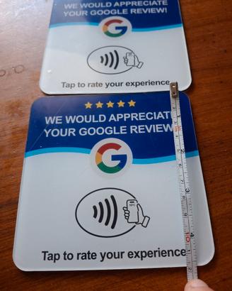 targhette NCF Google 2 pezzi